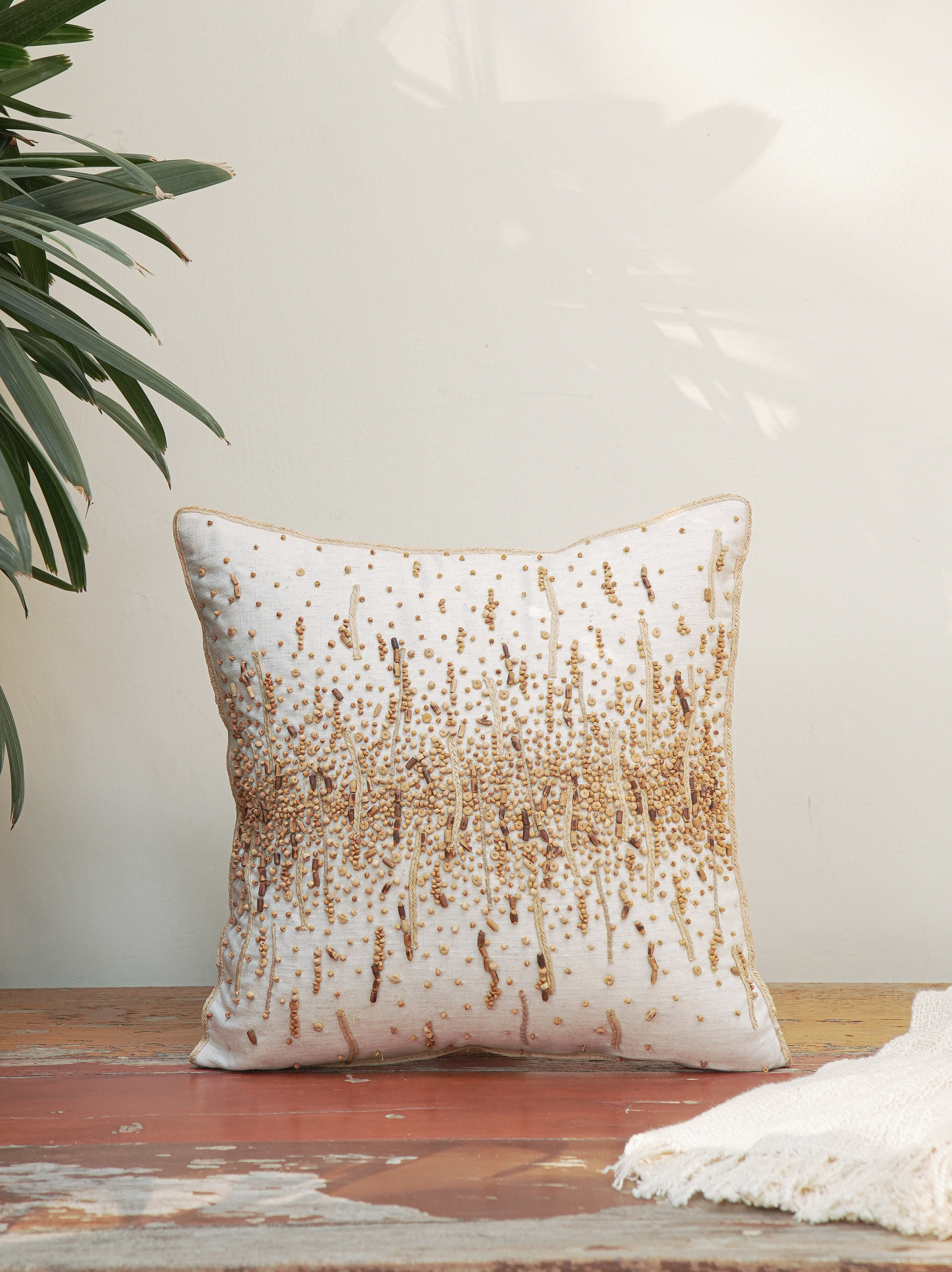 Horizon Hand Embroidered Cushion Cover