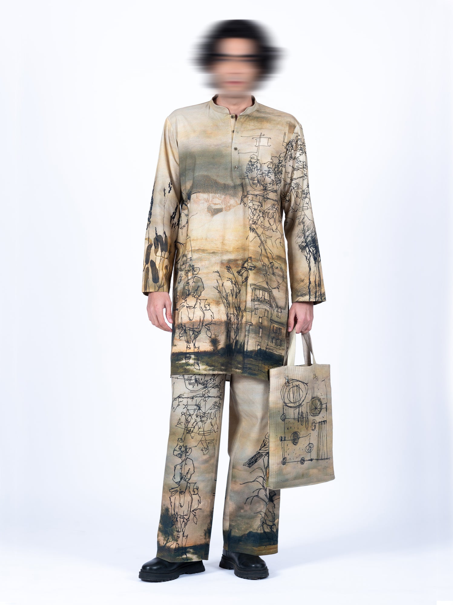 Sketchbook Kurta-Kombi