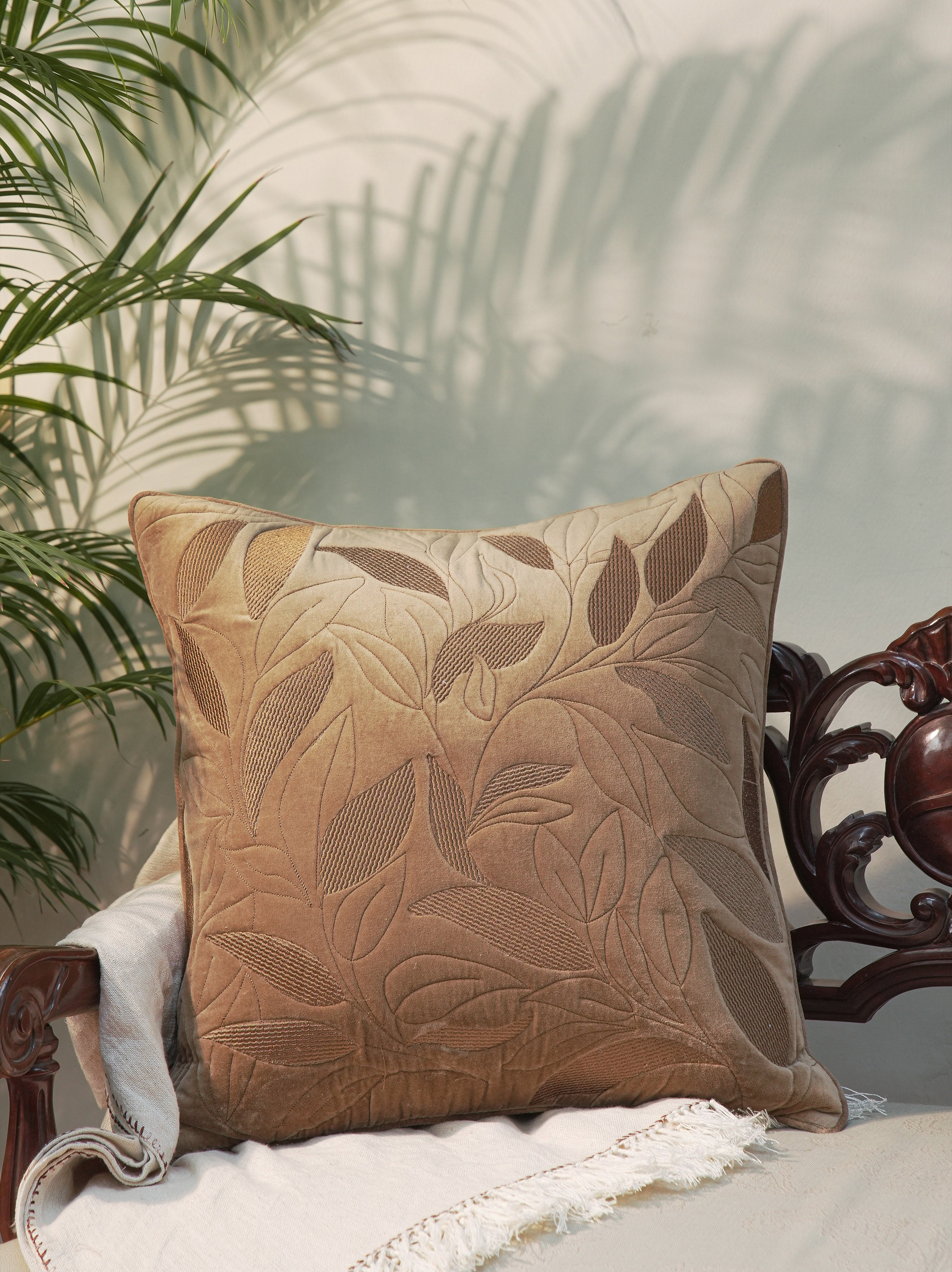 Grove Quilted Velvet Cushion