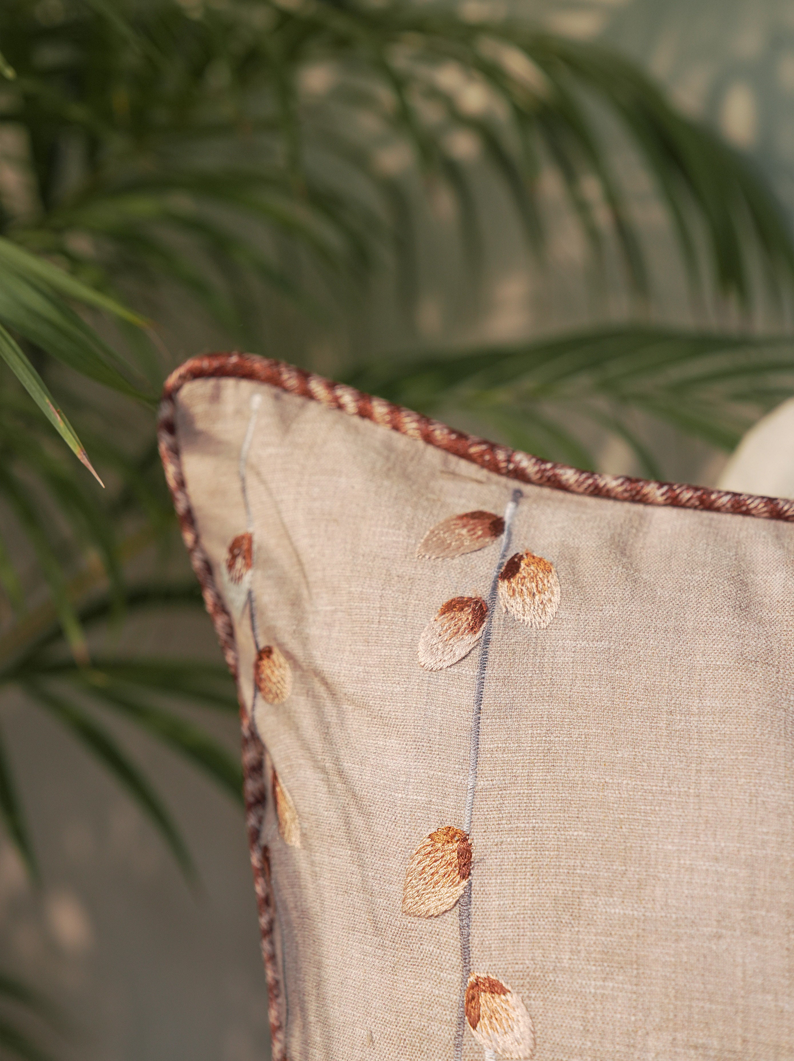 Shade Embroidered Cushion - Square