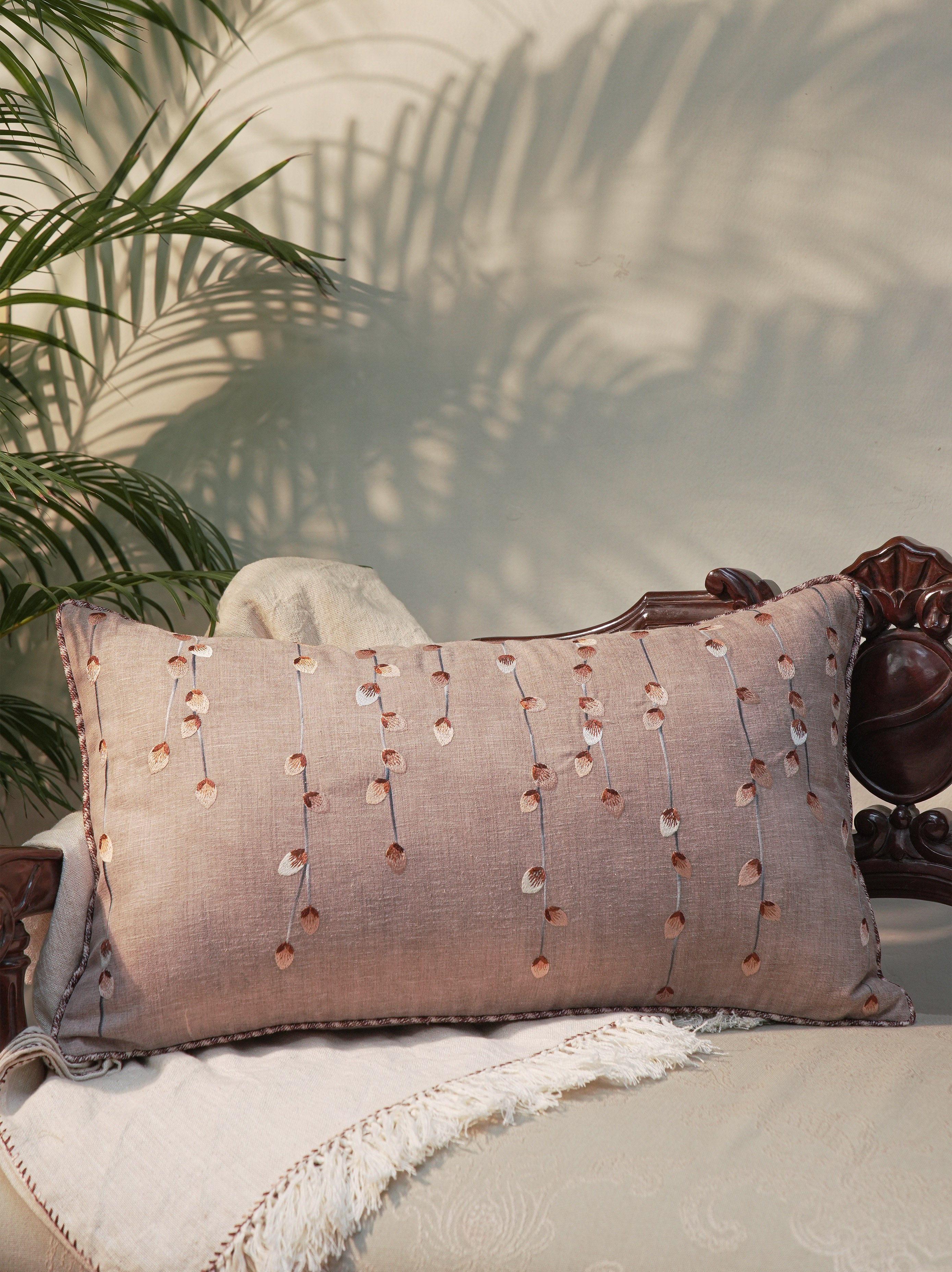 Shade Embroidered Cushion - Rectangle