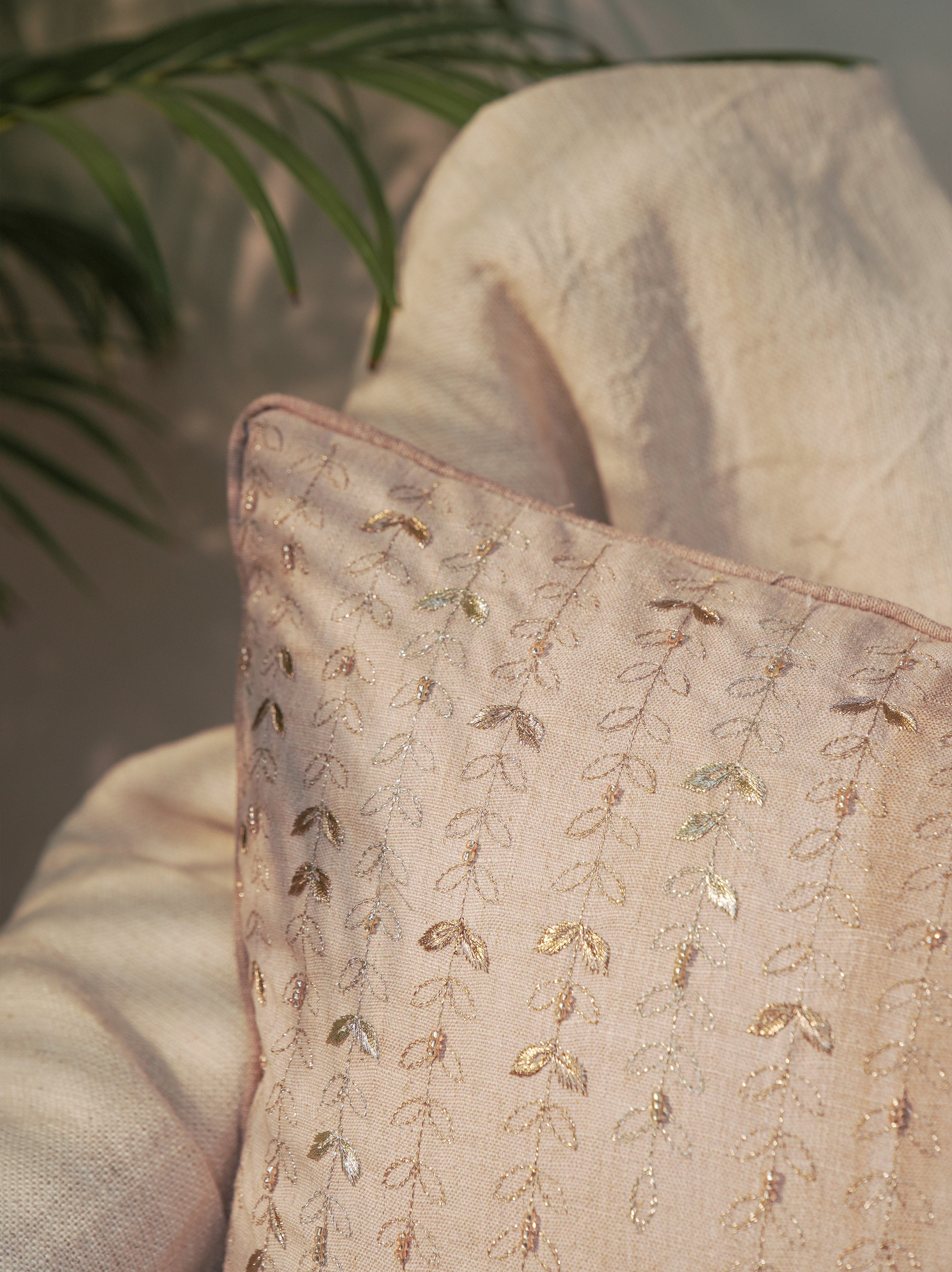 Flicker Embroidered Cushion - Rectangle