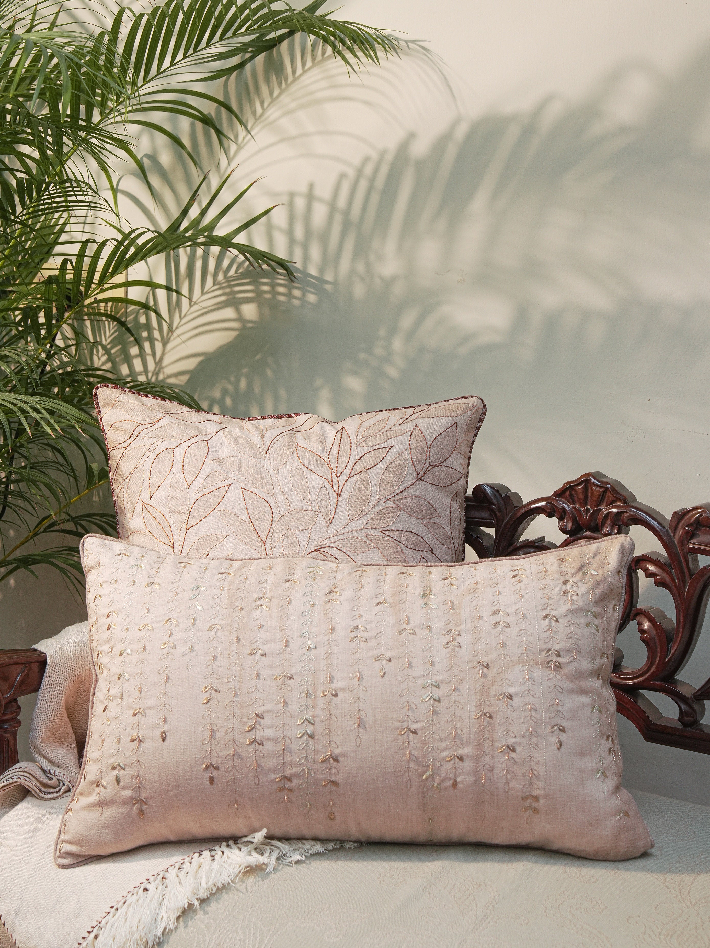Flicker Embroidered Cushion - Rectangle