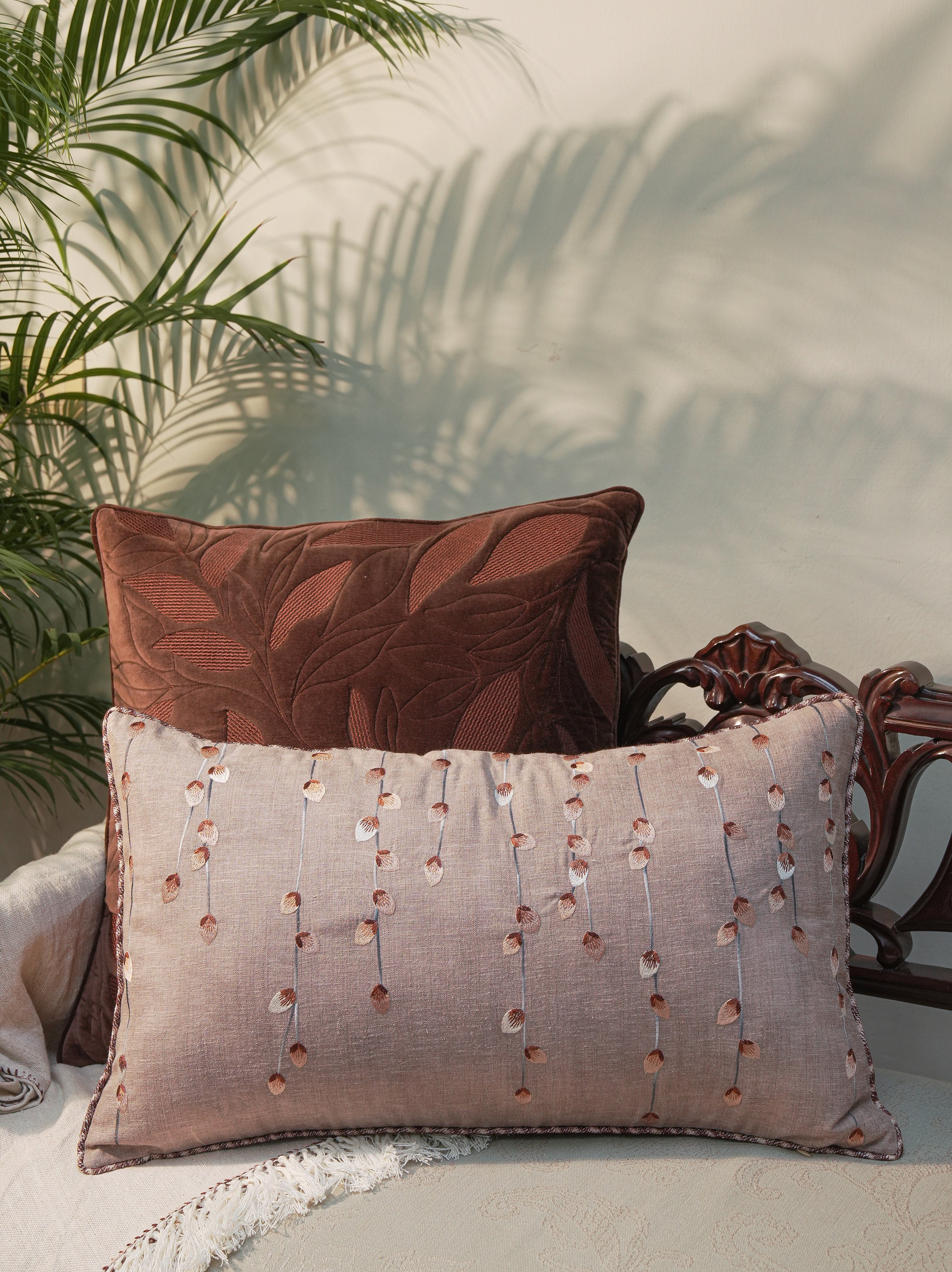 Shade Embroidered Cushion - Rectangle