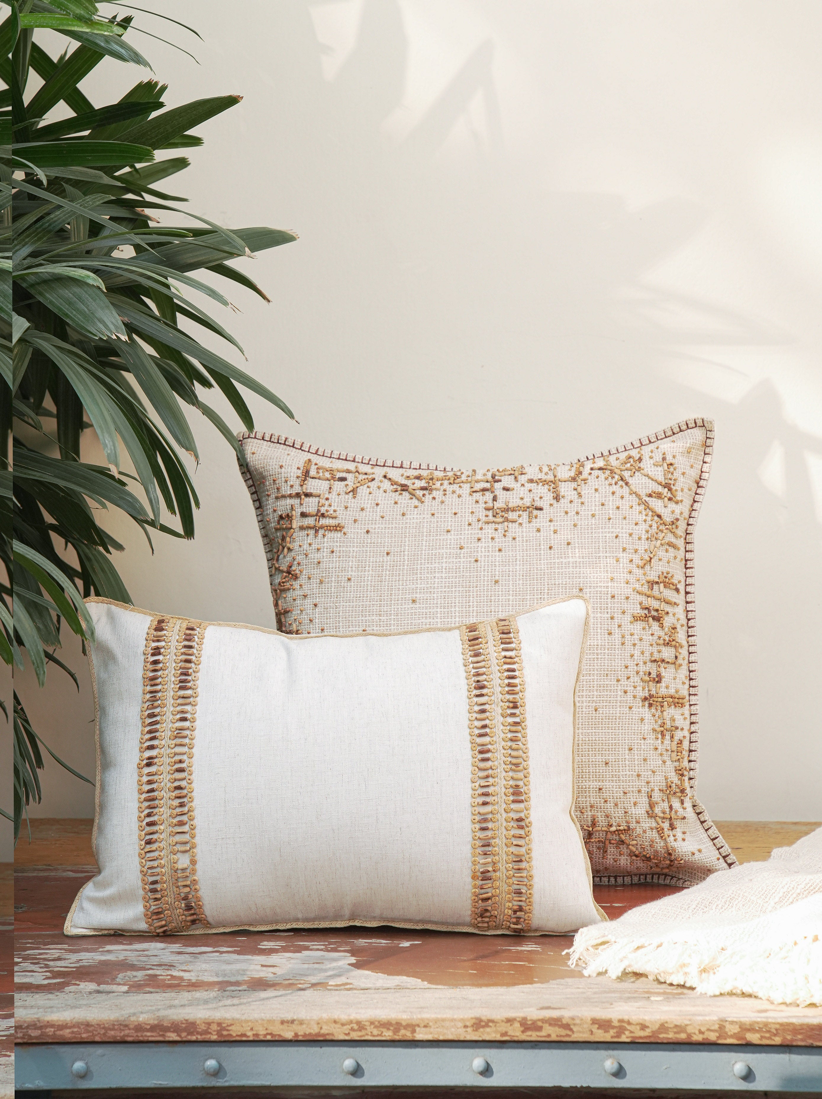 Cove Hand Embroidered Cushion Cover