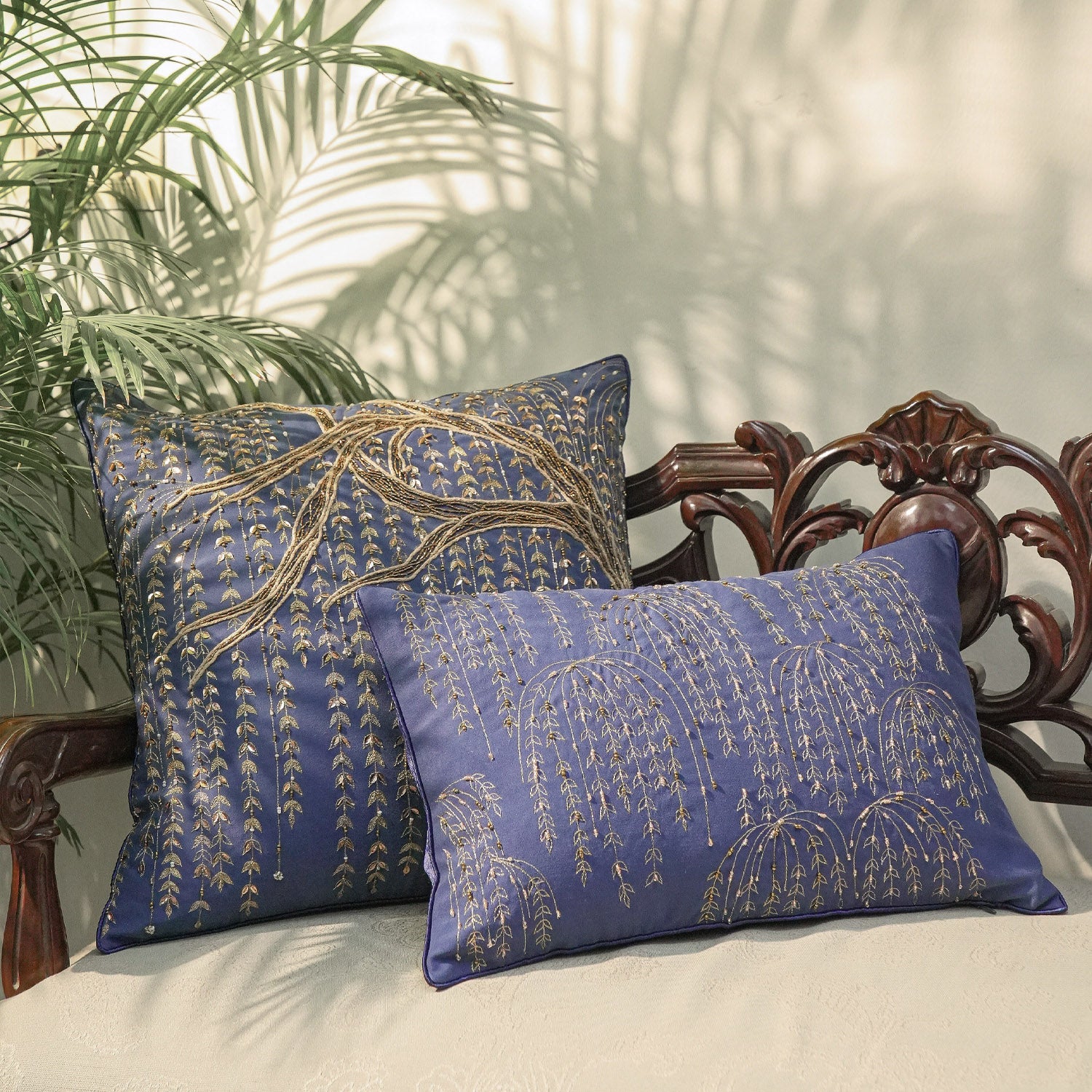 COMO Hand Embroidered Cushion Cover